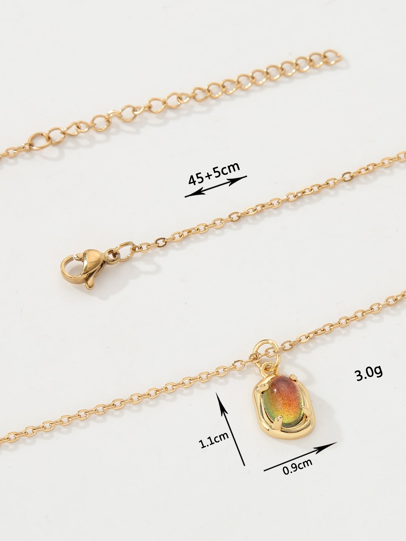 Kupfer 18 Karat Vergoldet Elegant Glänzend Geometrisch Zirkon Halskette Mit Anhänger display picture 3