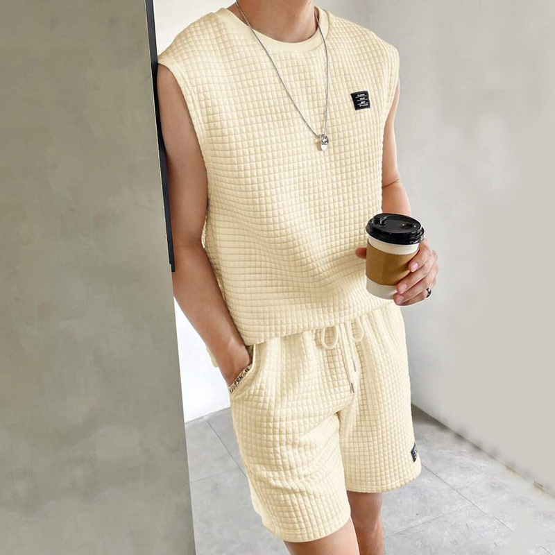 Men's Solid Color Shorts Sets Men's Clothing display picture 2