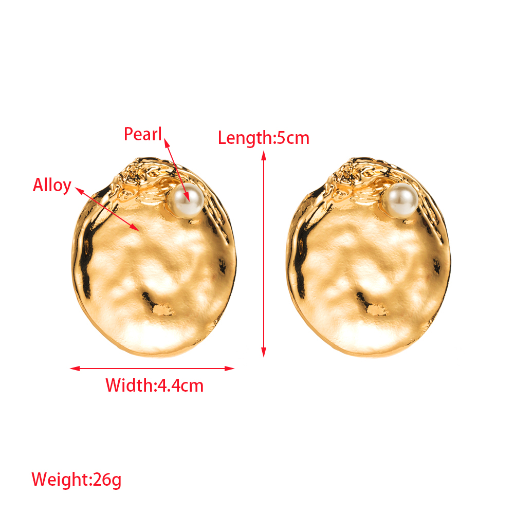 Simple Style Round Alloy Cloth Plating Gold Plated Silver Plated Women's Earrings Necklace display picture 2
