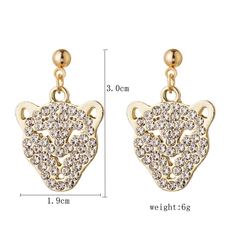 Exaggerated Punk Simple Style Jaguar Alloy Hollow Out Inlay Rhinestones Gold Plated Silver Plated Unisex Earrings Necklace display picture 3