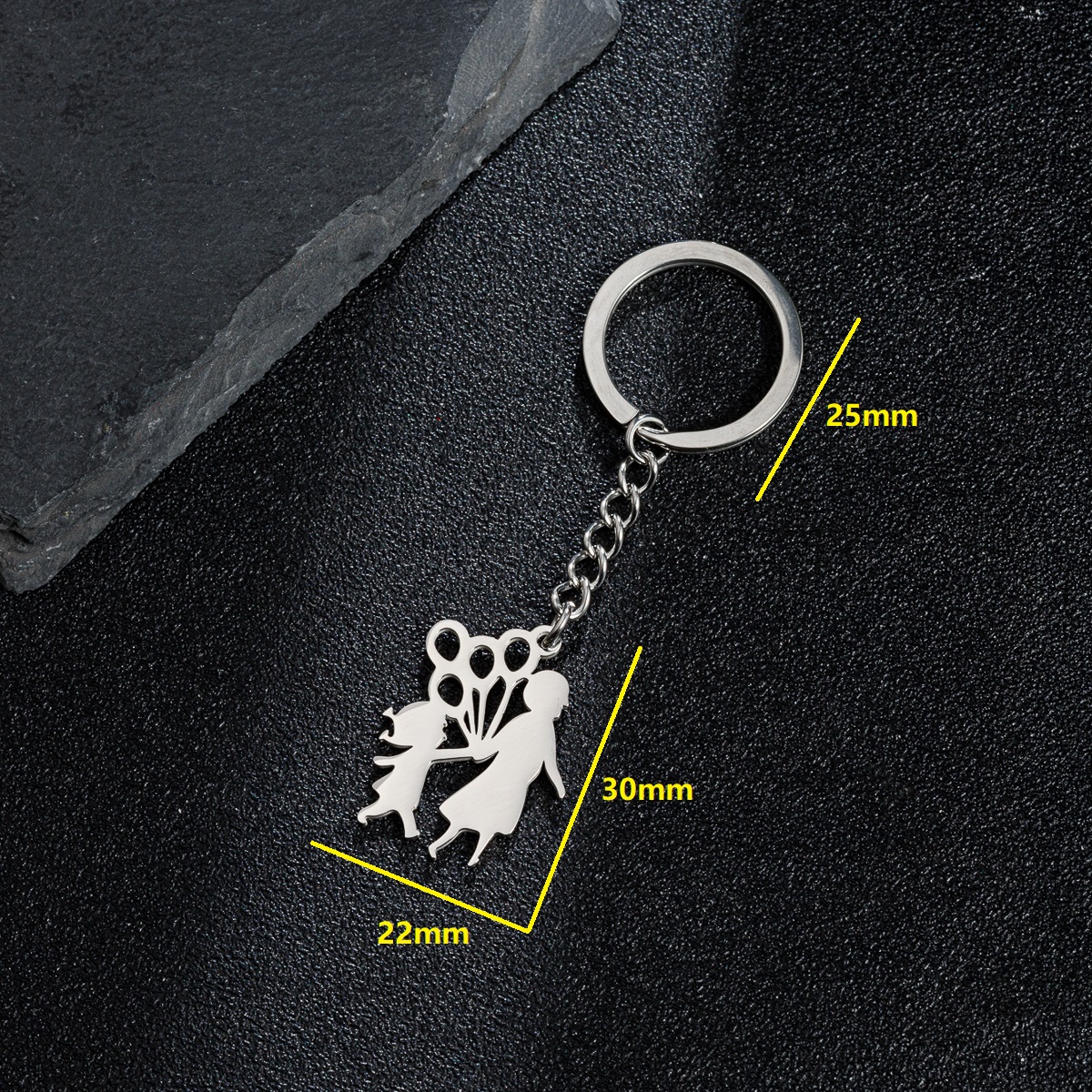 MAMA Human Stainless Steel Mother'S Day Bag Pendant Keychain display picture 1
