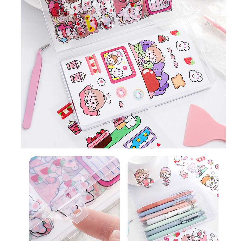 1 Set Cartoon Cartoon Character Learning PP Synthetics Cute Handmade Washi Tape display picture 2