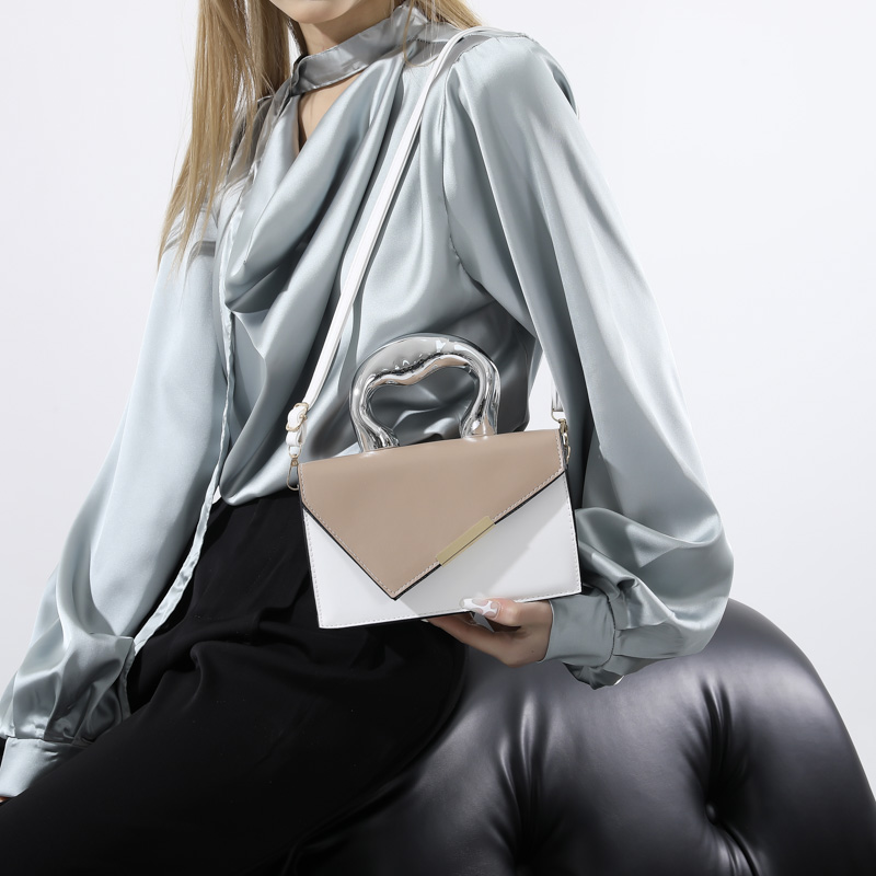 Frau Pu-Leder Farbblock Elegant Flip-Cover Handtasche display picture 10