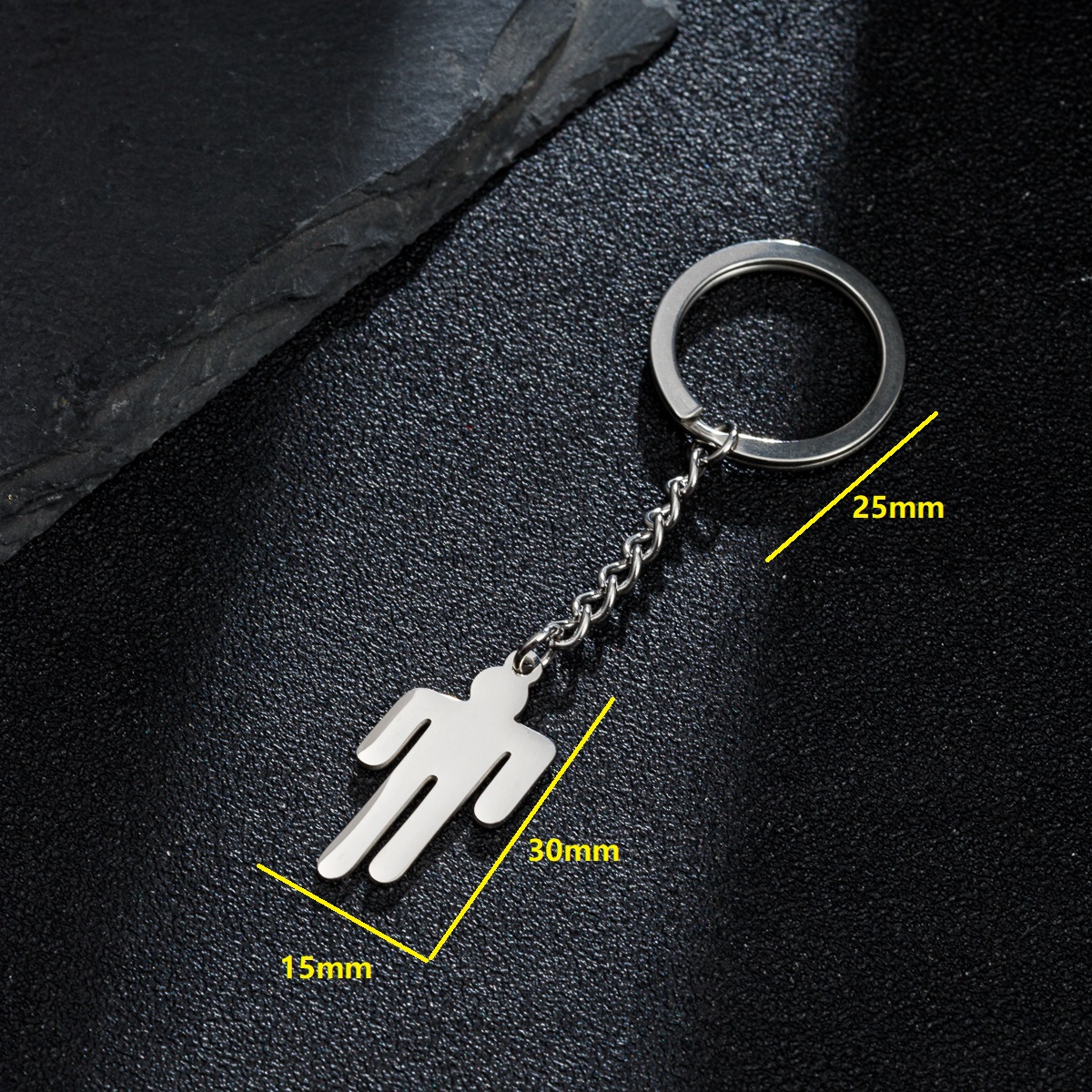 Simple Style Cartoon Character Stainless Steel Bag Pendant Keychain display picture 1