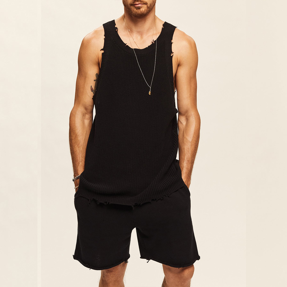 Men's Solid Color Shorts Sets Men's Clothing display picture 1