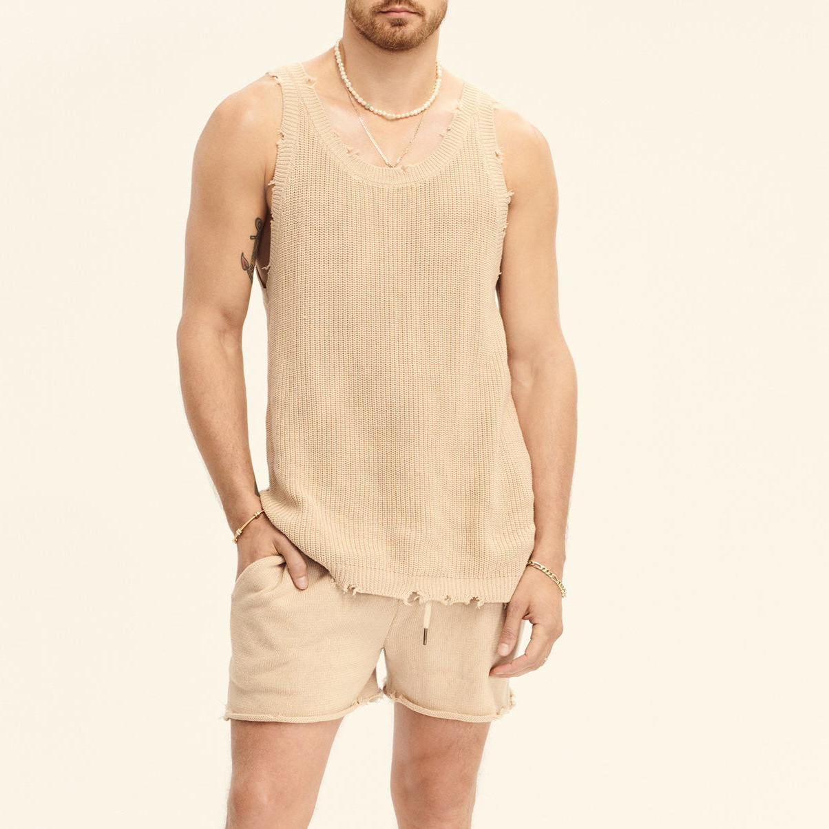 Men's Solid Color Shorts Sets Men's Clothing display picture 5