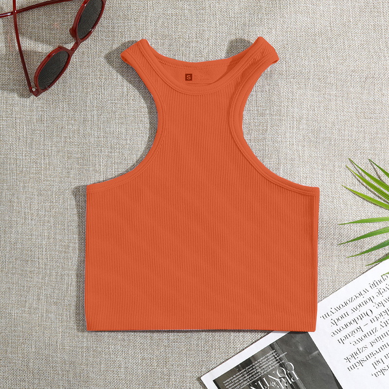 Women's Racerback Tank Tops Tank Tops Vacation Solid Color display picture 5