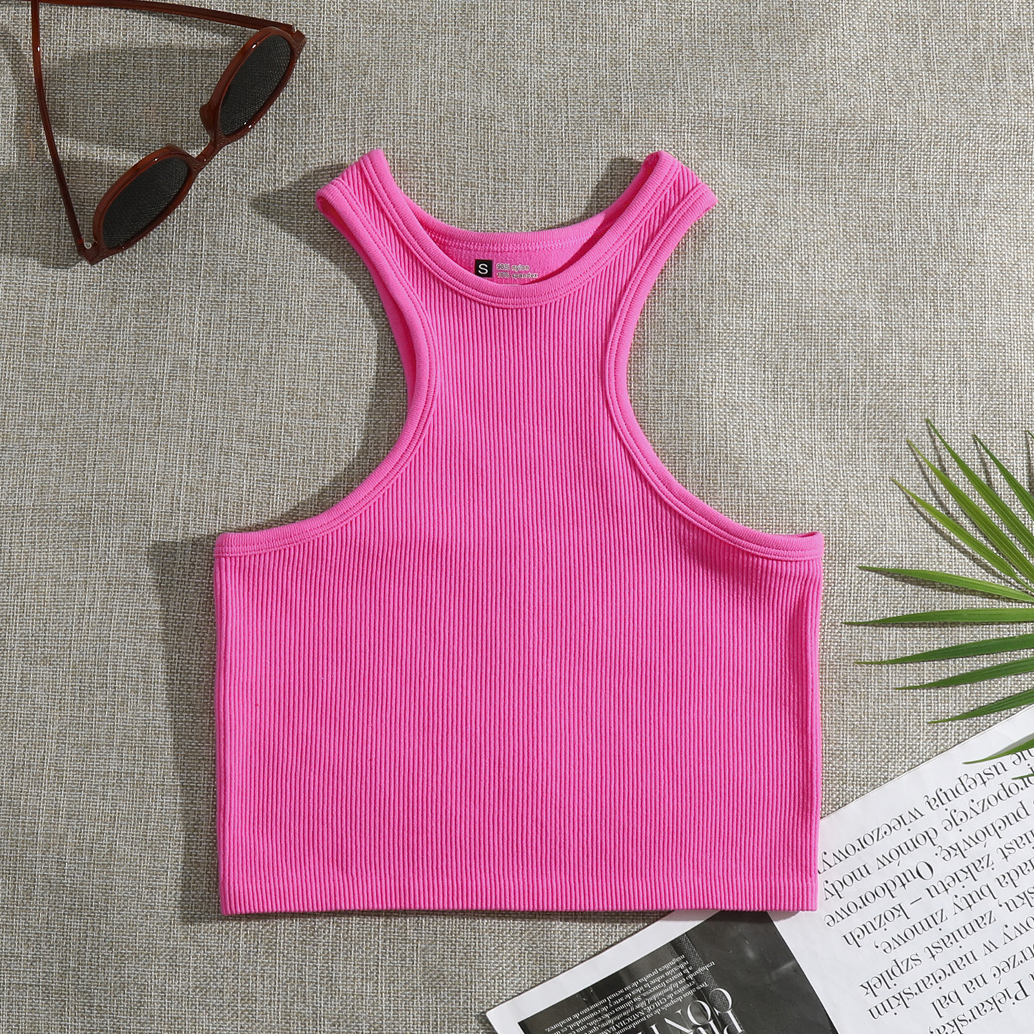 Women's Racerback Tank Tops Tank Tops Vacation Solid Color display picture 16