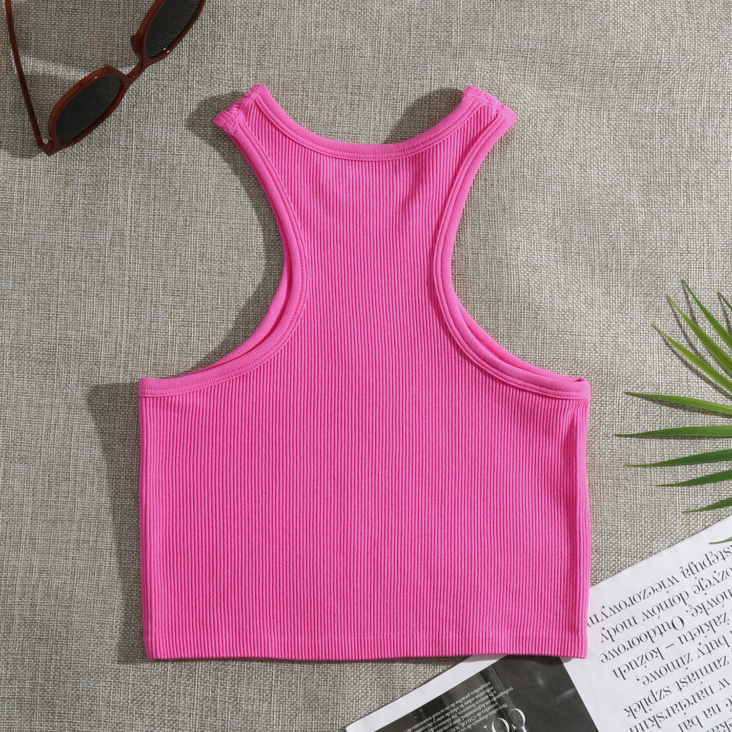 Women's Racerback Tank Tops Tank Tops Vacation Solid Color display picture 35
