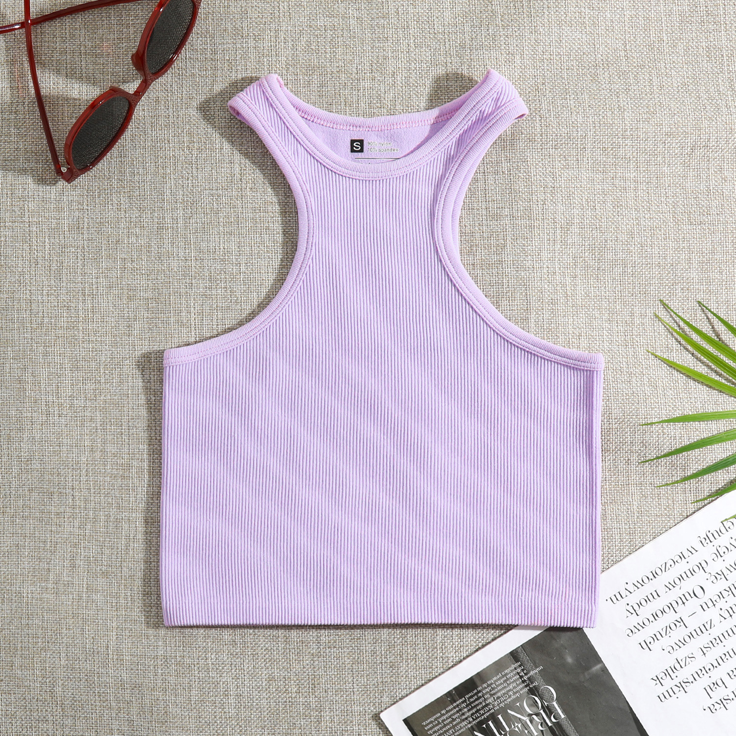Women's Racerback Tank Tops Tank Tops Vacation Solid Color display picture 41