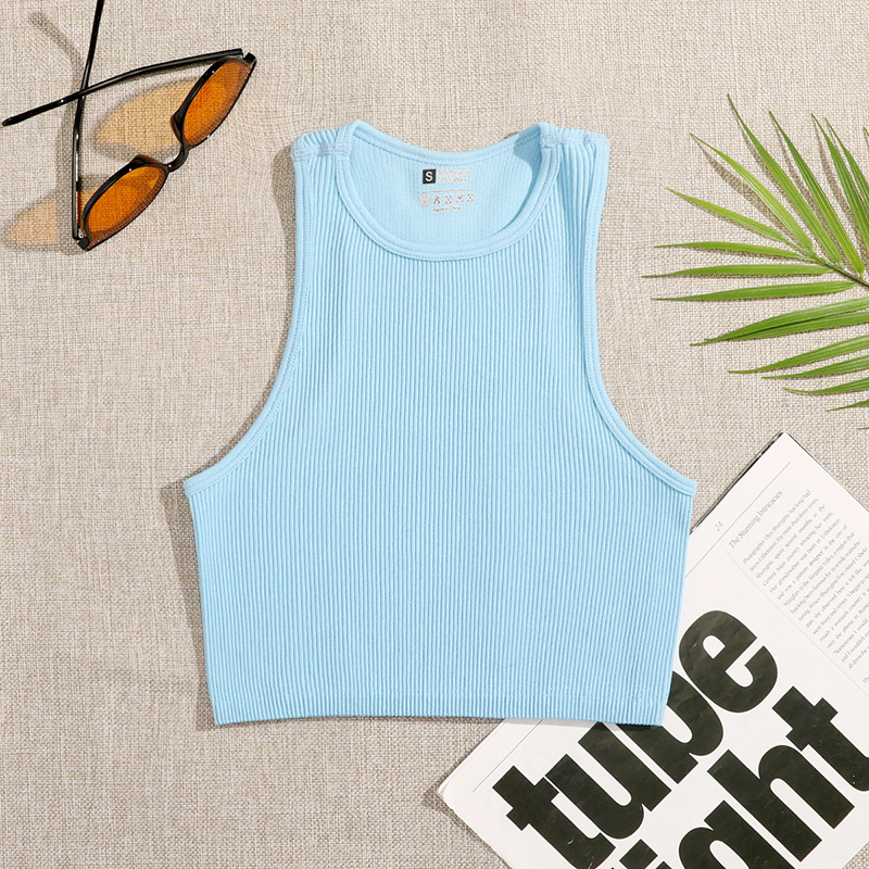 Women's Blouse Tank Tops Vacation Solid Color display picture 12