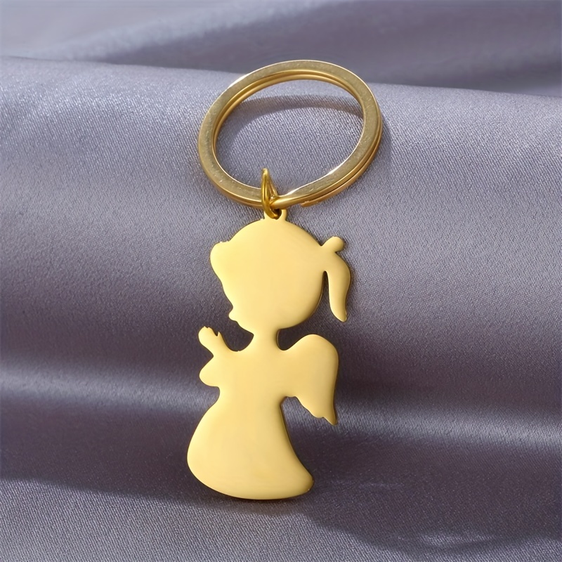 Simple Style Cartoon Stainless Steel Plating Carving 18K Gold Plated Keychain display picture 2