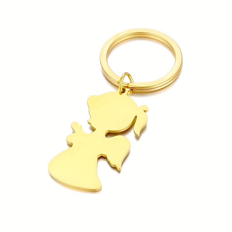 Simple Style Cartoon Stainless Steel Plating Carving 18K Gold Plated Keychain display picture 3