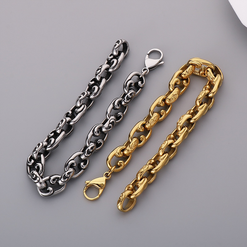 Stainless Steel 18K Gold Plated Casual Simple Style Solid Color Bracelets display picture 3