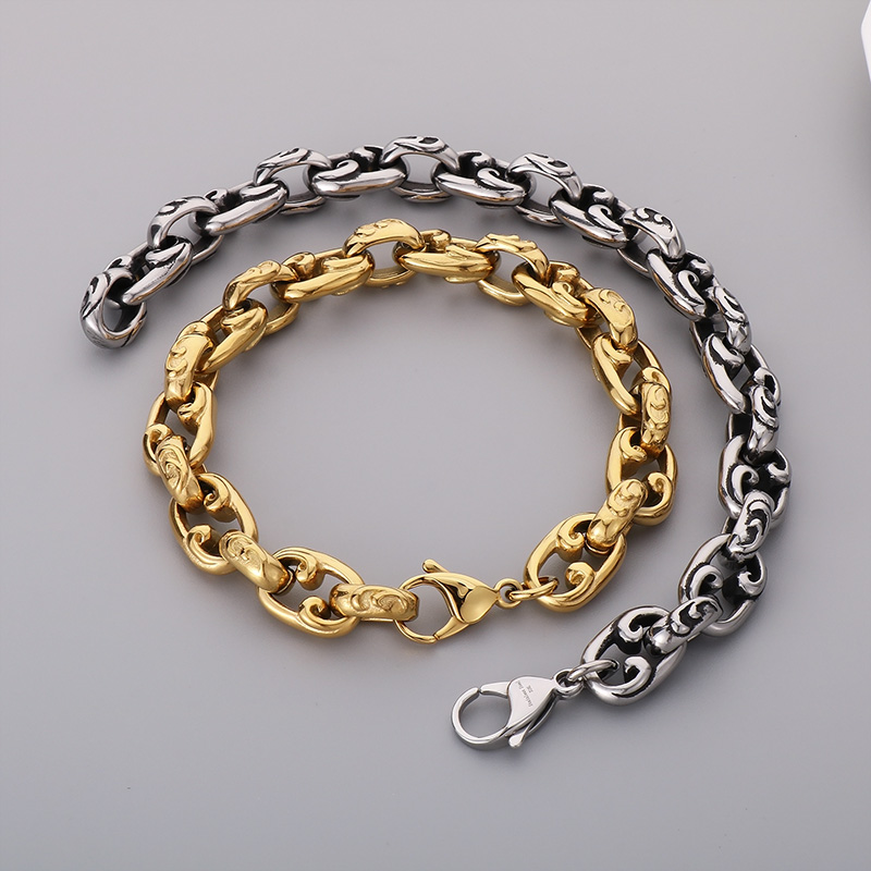 Stainless Steel 18K Gold Plated Casual Simple Style Solid Color Bracelets display picture 2