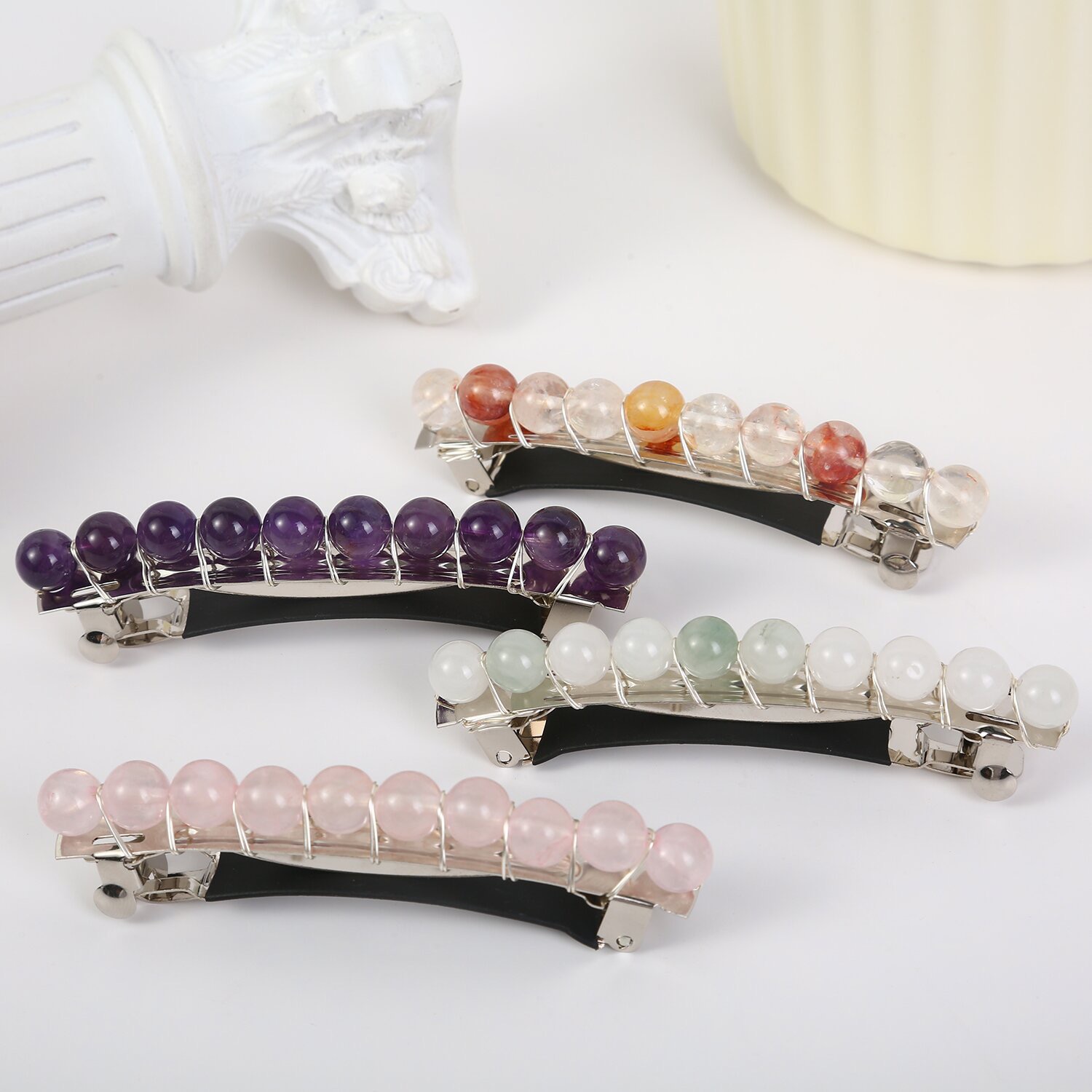 Women's Simple Style Classic Style Color Block Alloy Inlay Gem Crystal Hair Clip display picture 2