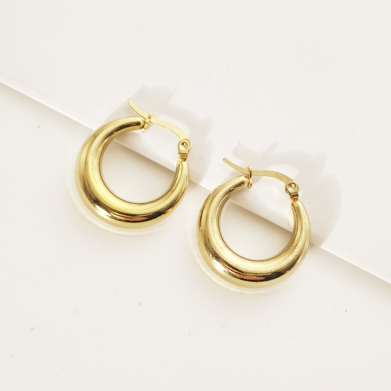 1 Pair Simple Style U Shape 304 Stainless Steel Gold Plated Earrings display picture 8