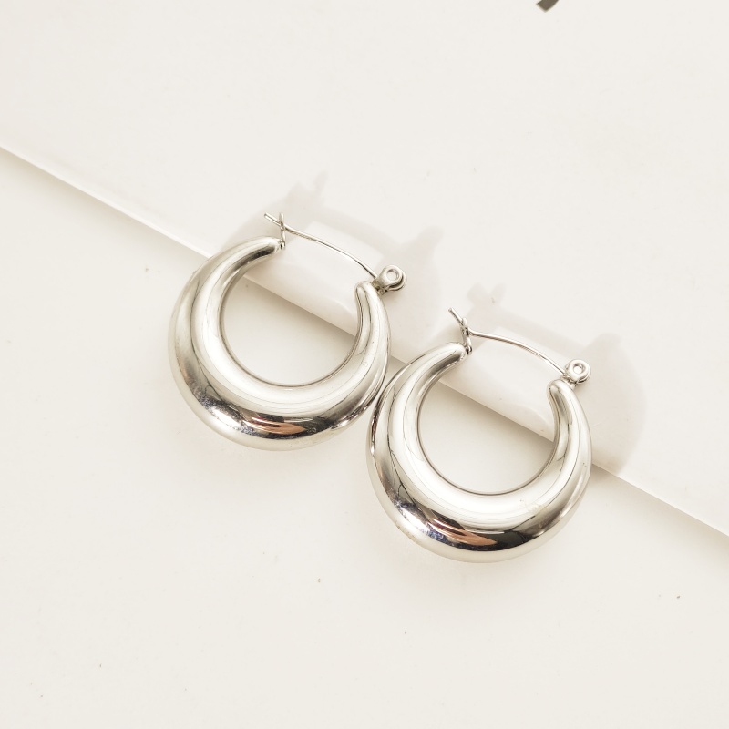 1 Pair Simple Style U Shape 304 Stainless Steel Gold Plated Earrings display picture 10