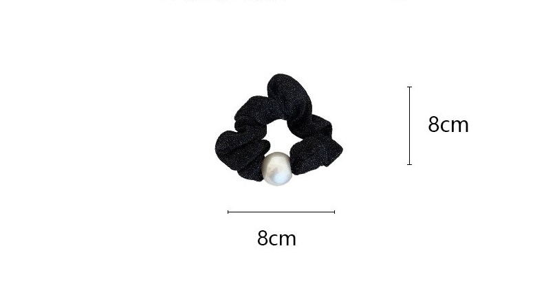 Women's Simple Style Solid Color Cloth Pearl Hair Tie display picture 8