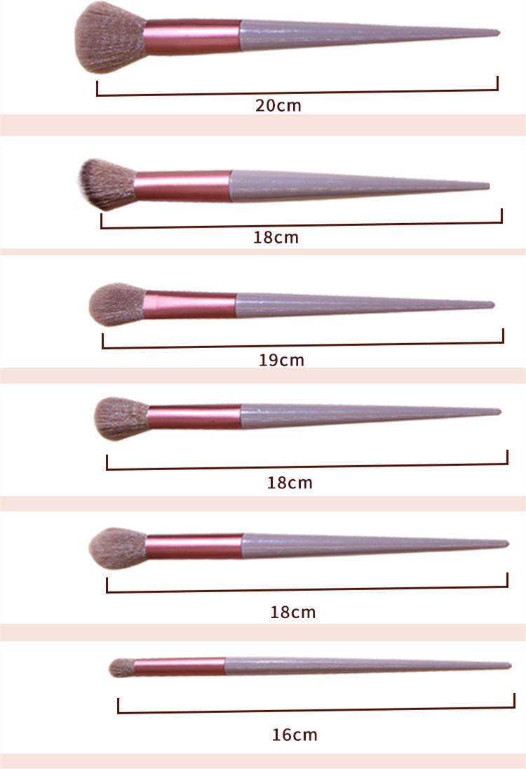 Sweet Artificial Fiber Wooden Handle Makeup Tool Sets 1 Set display picture 2