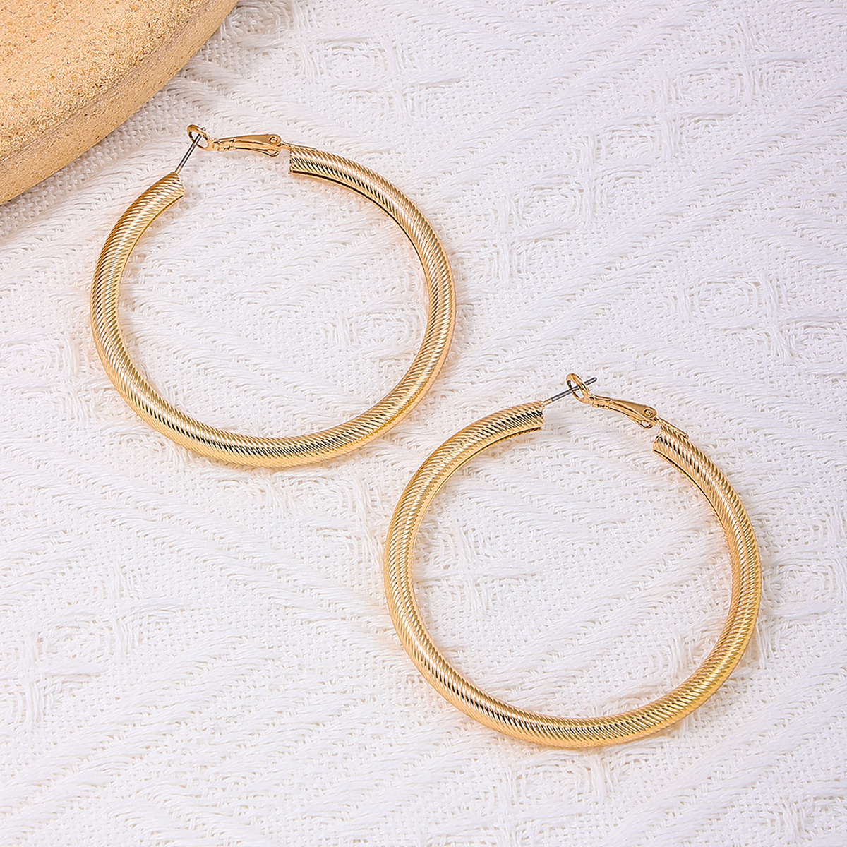 1 Pair Classic Style Geometric Alloy Hoop Earrings display picture 5
