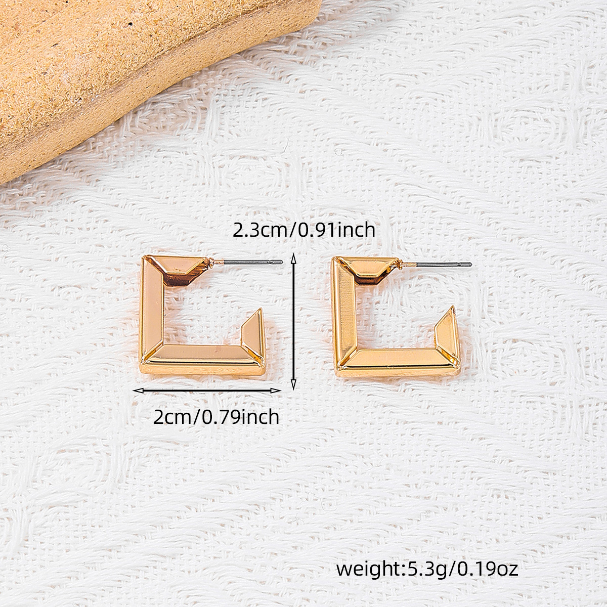 1 Pair Simple Style Geometric Alloy Ear Studs display picture 1