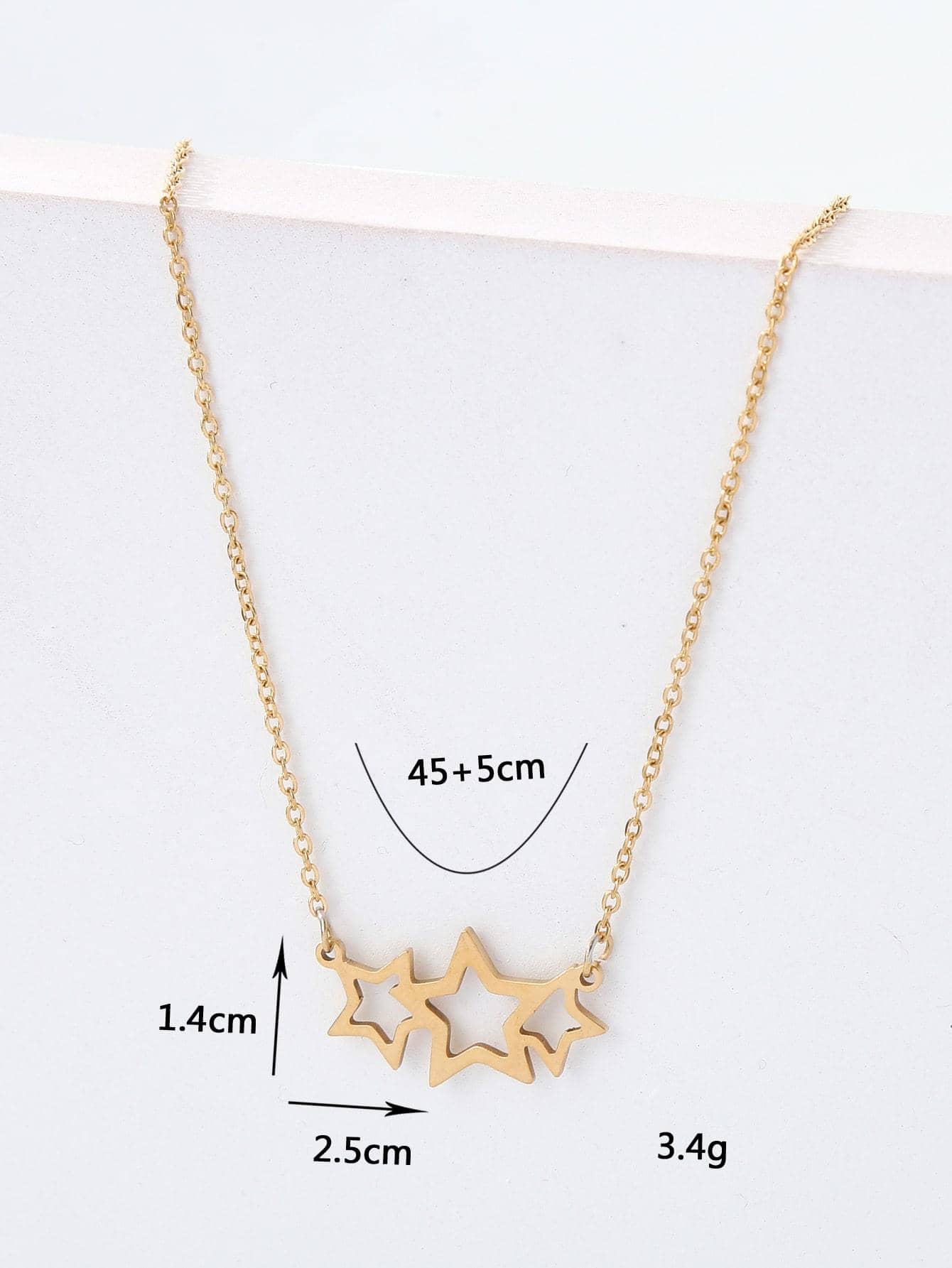Stainless Steel 18K Gold Plated Simple Style Plating Pentagram Butterfly Pendant Necklace display picture 6
