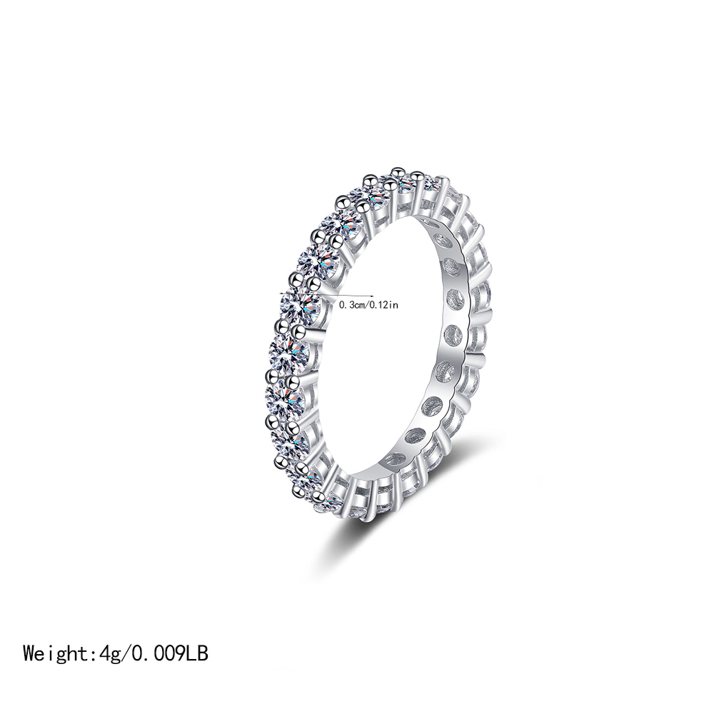 Wholesale Simple Style Solid Color Copper Plating Inlay White Gold Plated Zircon Rings display picture 3