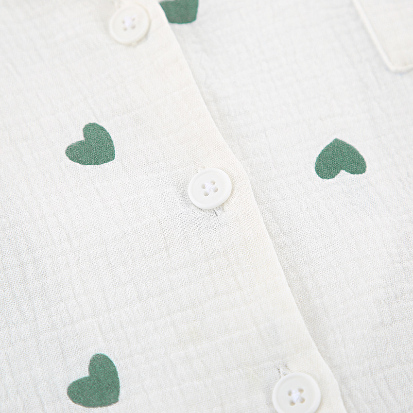 Home Women's Elegant Heart Shape Cotton Pants Sets Pajama Sets display picture 23