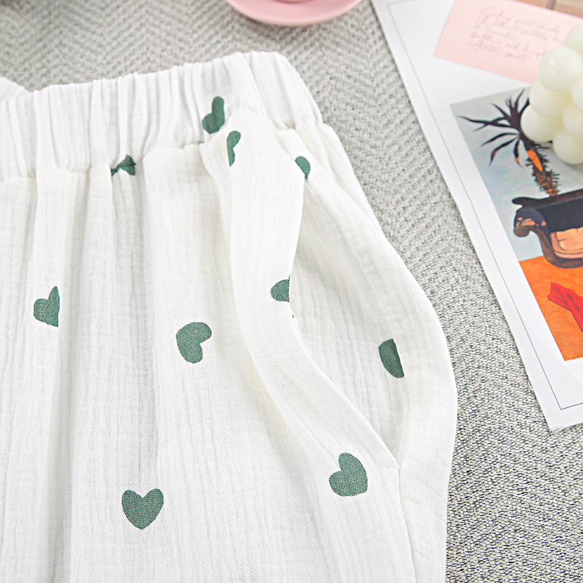 Home Women's Elegant Heart Shape Cotton Pants Sets Pajama Sets display picture 22
