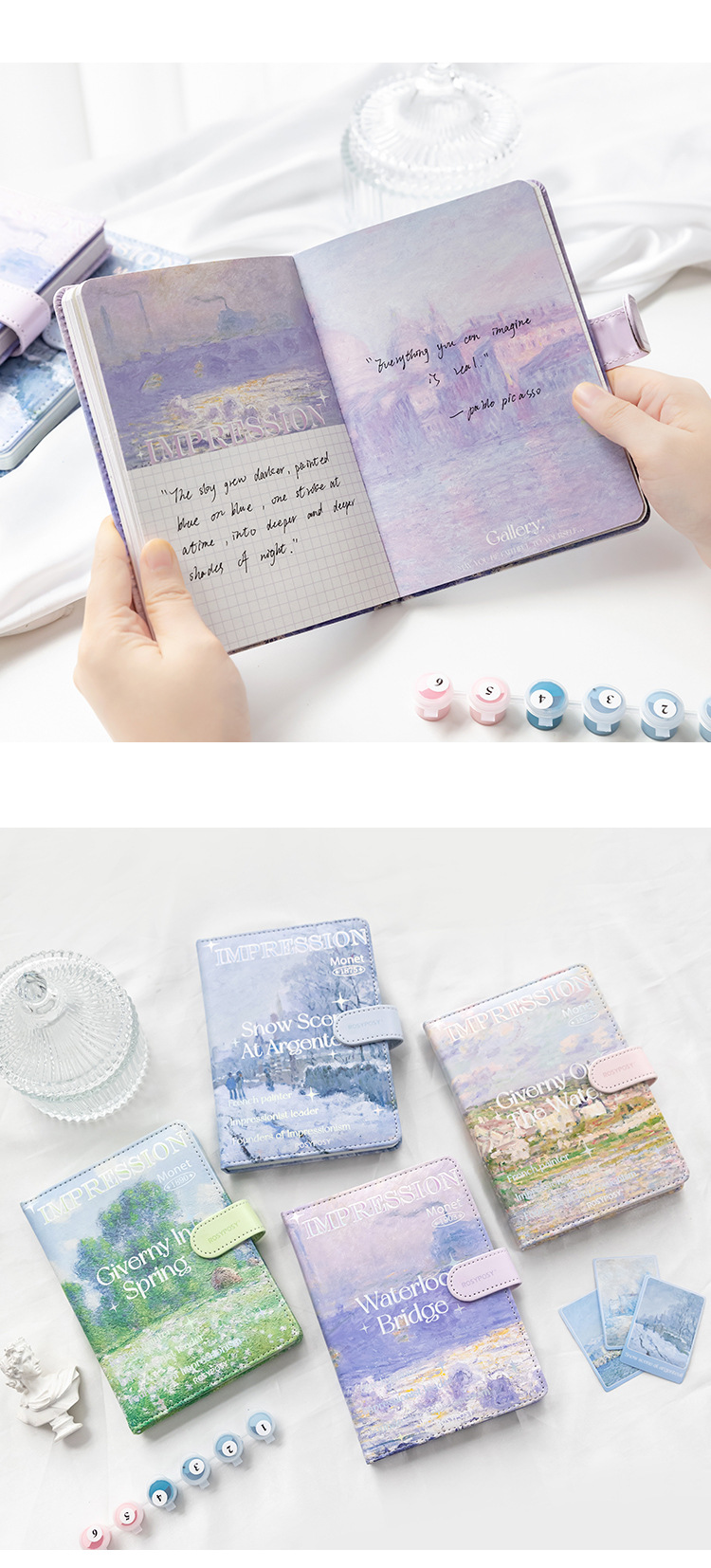 1 Piece Landscape Class Learning School Pu Leather Novelty Sweet Notebook display picture 8