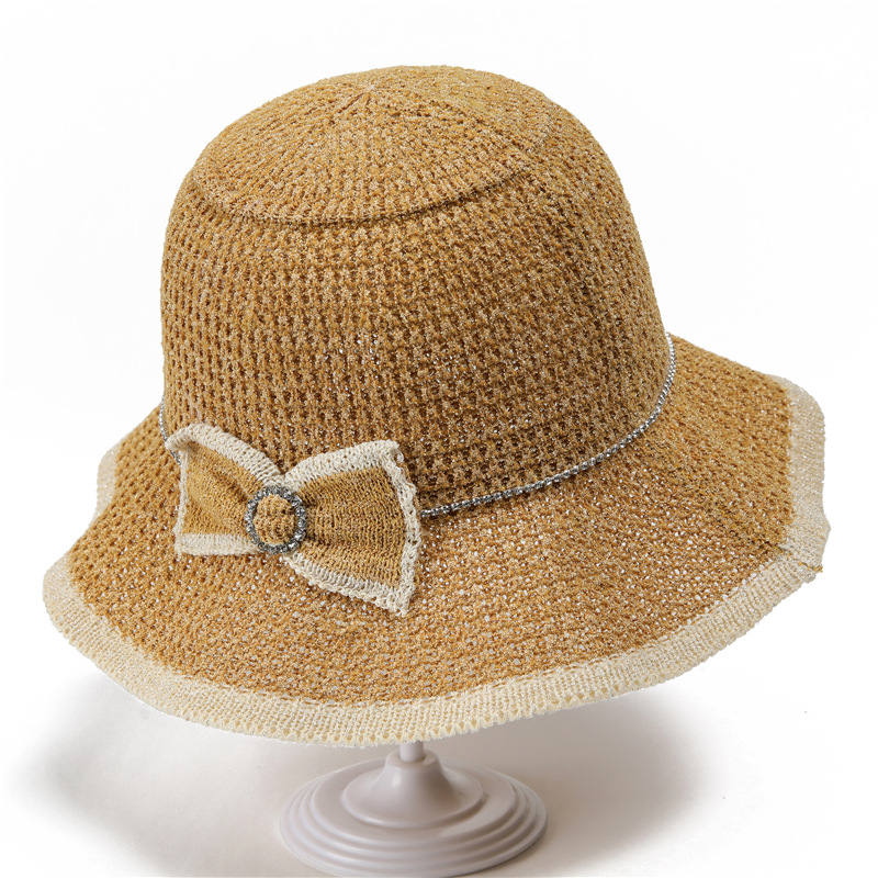 Women's Tropical Bow Knot Hollow Out Wide Eaves Bucket Hat display picture 6