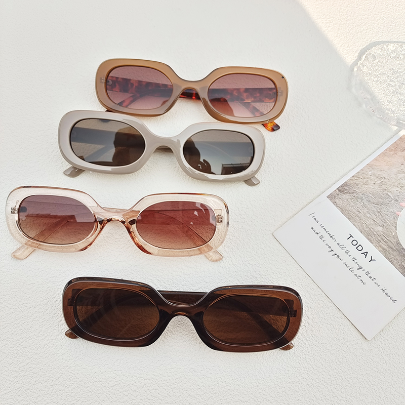 IG Style Retro Cool Style Solid Color Pc Resin Oval Frame Full Frame Women's Sunglasses display picture 2