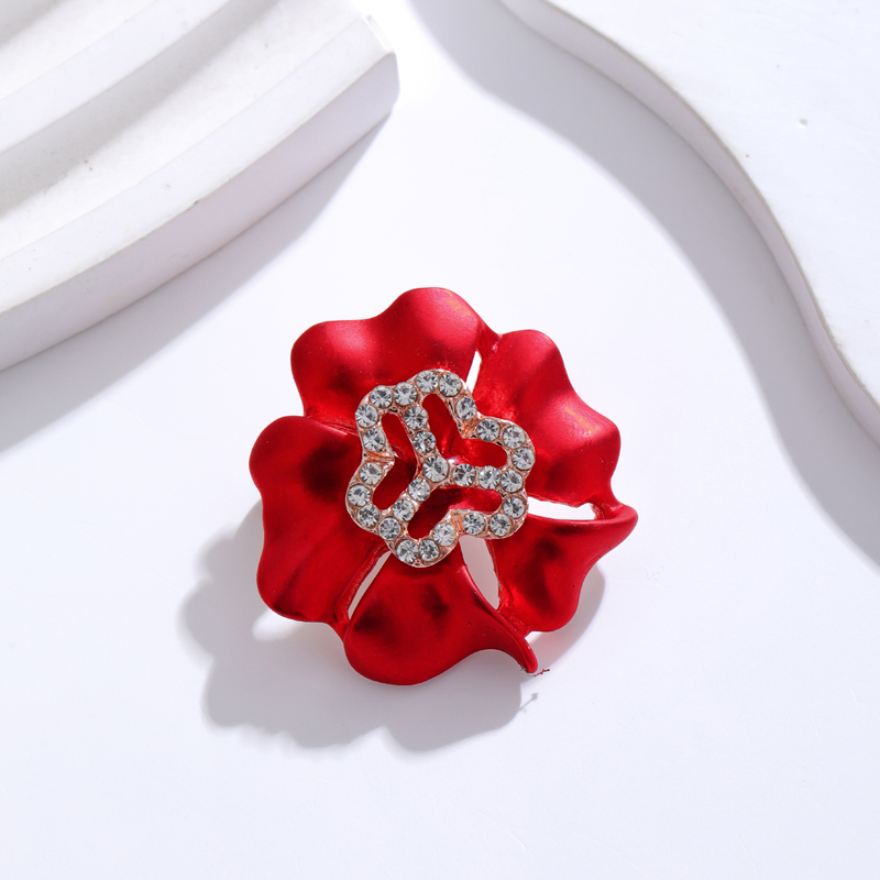 IG Style Human Leaf Flower Alloy Inlay Rhinestones Unisex Brooches display picture 1