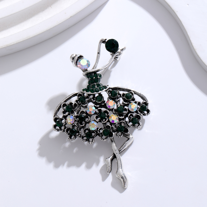 IG Style Human Leaf Flower Alloy Inlay Rhinestones Unisex Brooches display picture 15