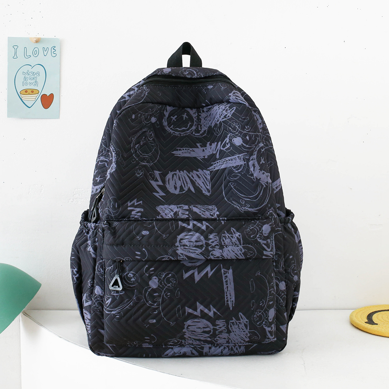 Large Graffiti Casual School Daily School Backpack display picture 1