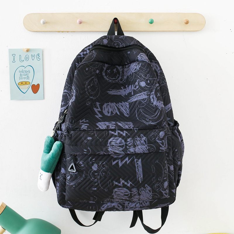 Large Graffiti Casual School Daily School Backpack display picture 7