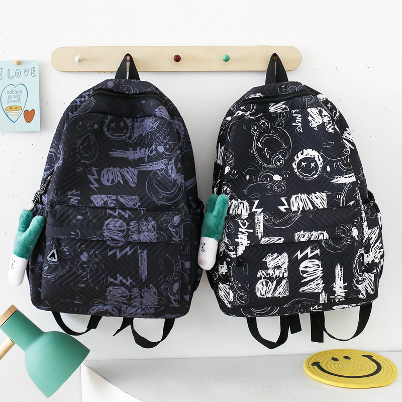Large Graffiti Casual School Daily School Backpack display picture 11