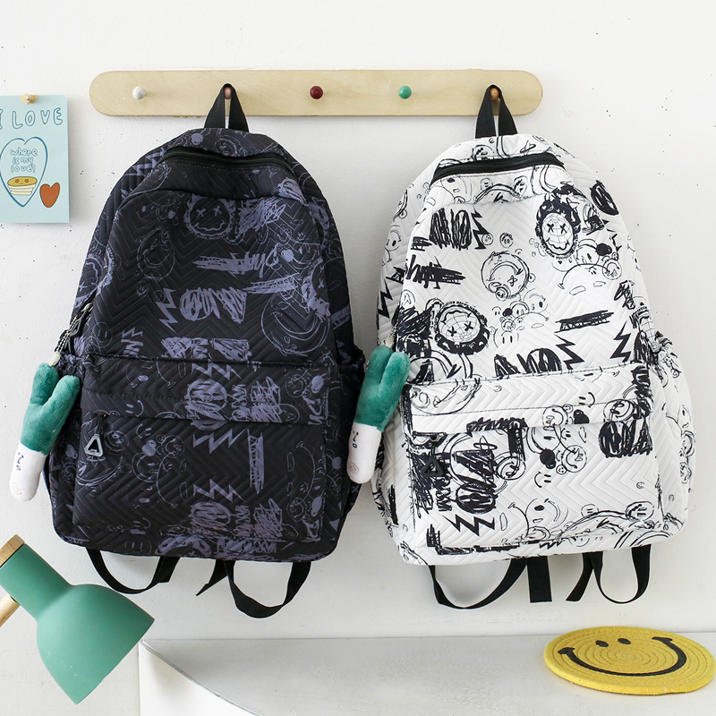 Large Graffiti Casual School Daily School Backpack display picture 15