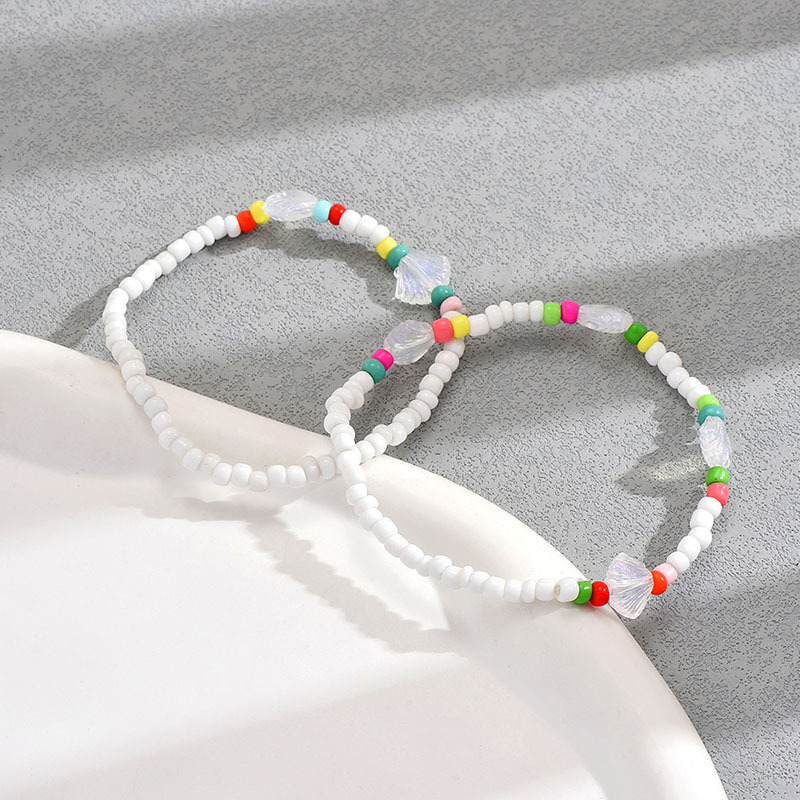 Bohemian Beach Shell Alloy Seed Bead Beaded Women's Anklet display picture 5