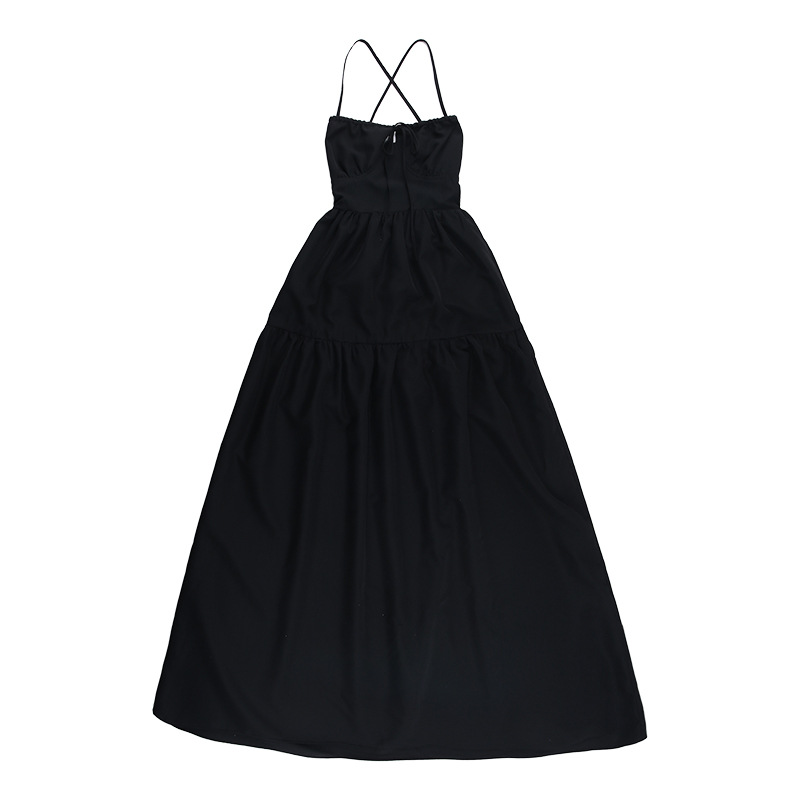 Women's Princess Dress Streetwear Boat Neck Sleeveless Solid Color Maxi Long Dress Holiday Daily display picture 7