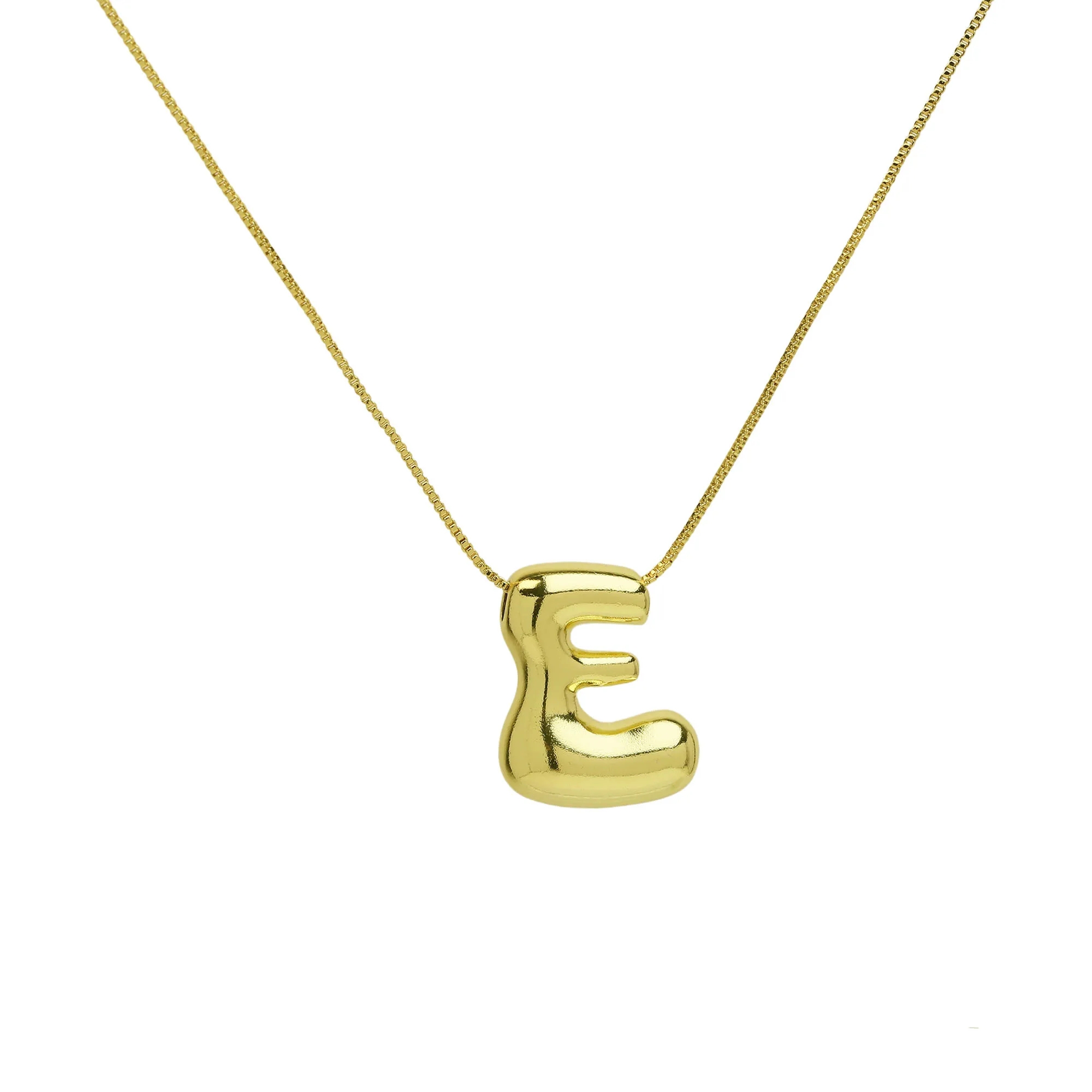 Copper 18K Gold Plated Simple Style Letter Plating Pendant Necklace display picture 19