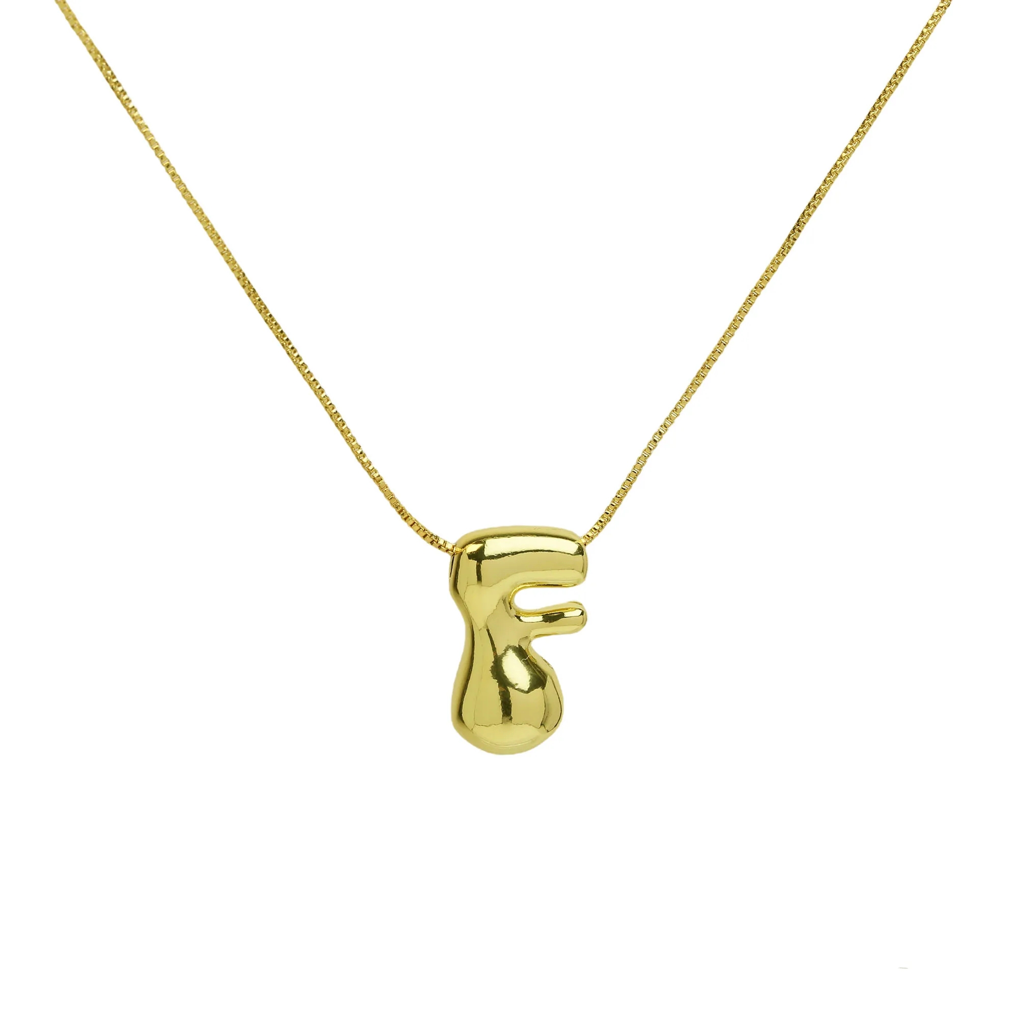 Copper 18K Gold Plated Simple Style Letter Plating Pendant Necklace display picture 11