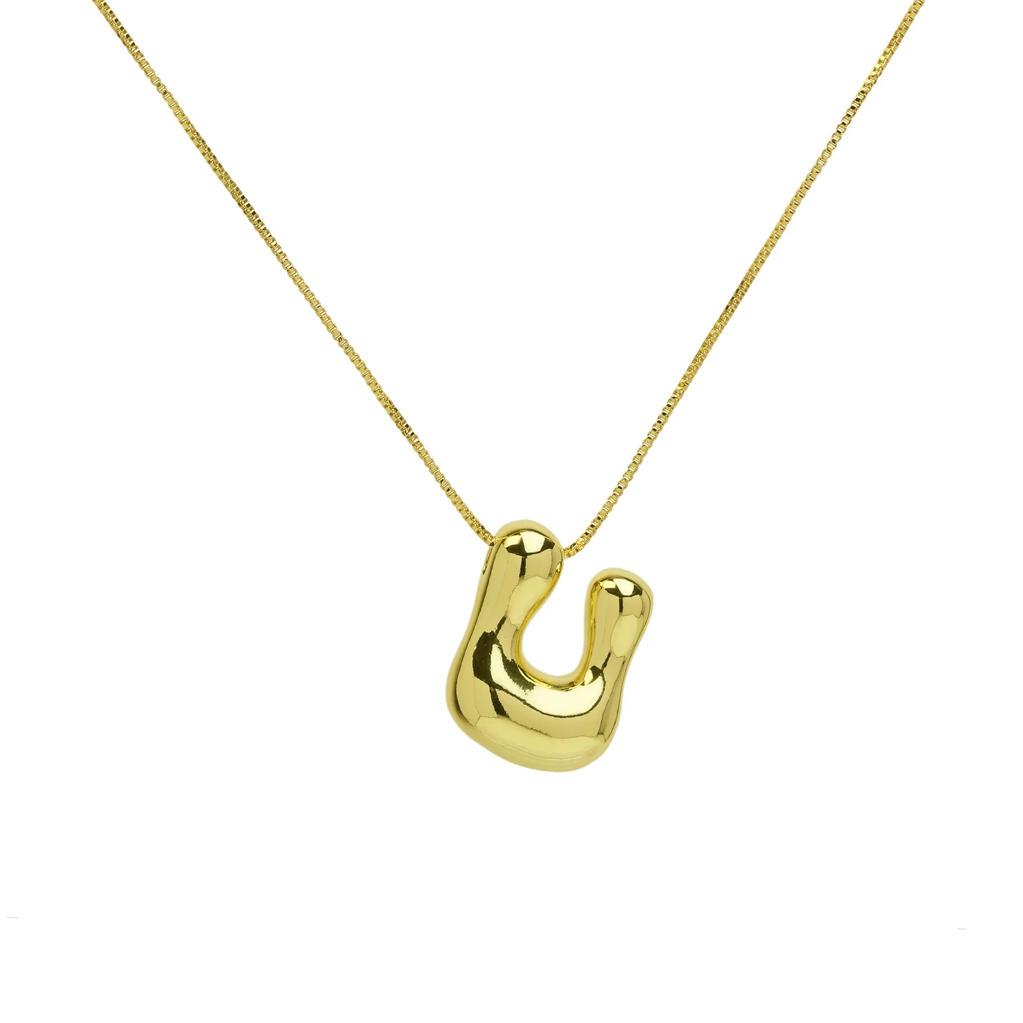 Le Cuivre Plaqué Or 18K Style Simple Lettre Placage Pendentif display picture 5