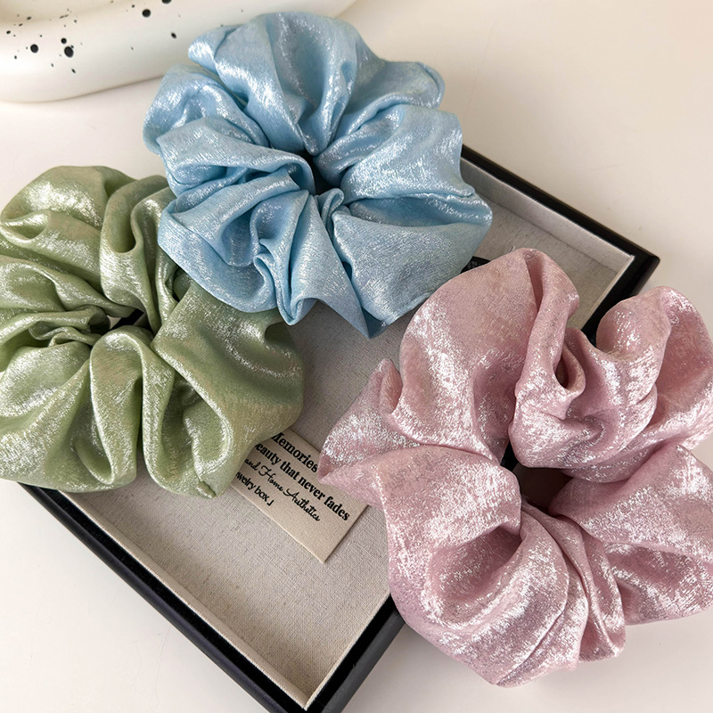 Women's Elegant Shiny Solid Color Cloth Hair Tie display picture 5