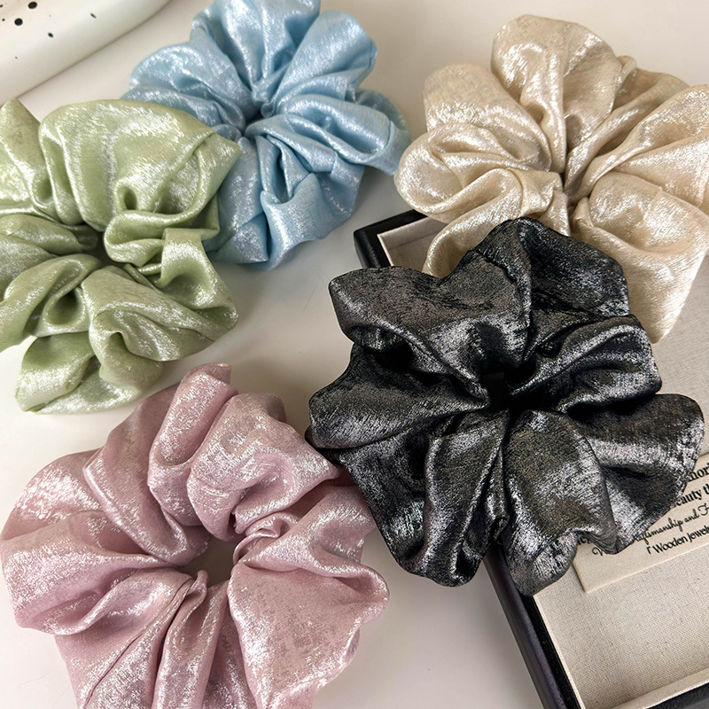 Women's Elegant Shiny Solid Color Cloth Hair Tie display picture 11