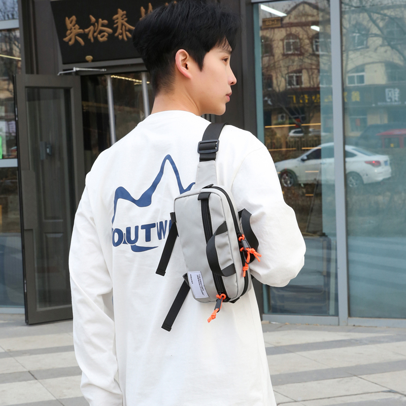 Unisex Oxford Cloth Color Block Streetwear Sewing Thread Zipper Fanny Pack display picture 5