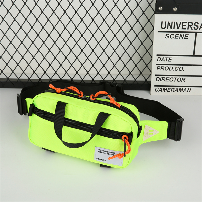 Unisex Oxford Cloth Color Block Streetwear Sewing Thread Zipper Fanny Pack display picture 7