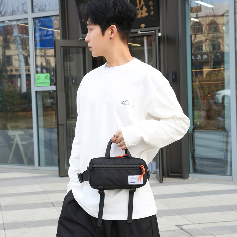 Unisex Oxford Cloth Color Block Streetwear Sewing Thread Zipper Fanny Pack display picture 6