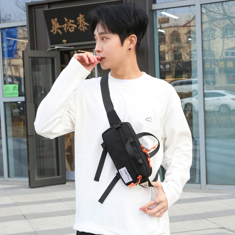 Unisex Oxford Cloth Color Block Streetwear Sewing Thread Zipper Fanny Pack display picture 12